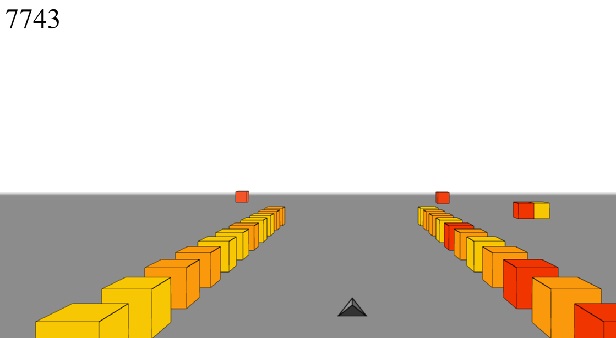 Cubefield screenshot